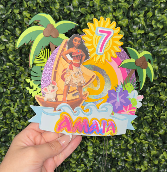 Customized Moana Cake Topper